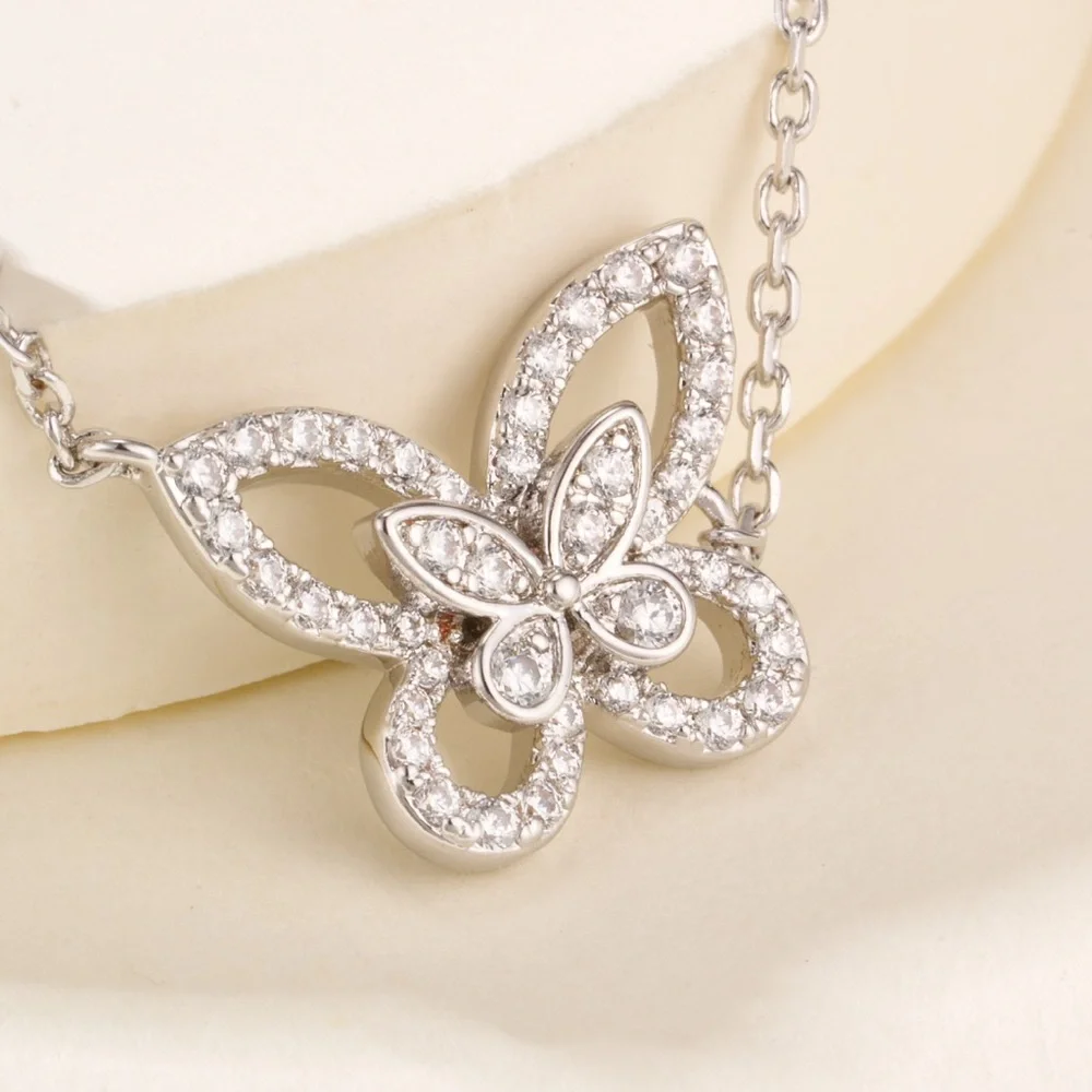 Graff Butterfly & Floral Pendant Necklace